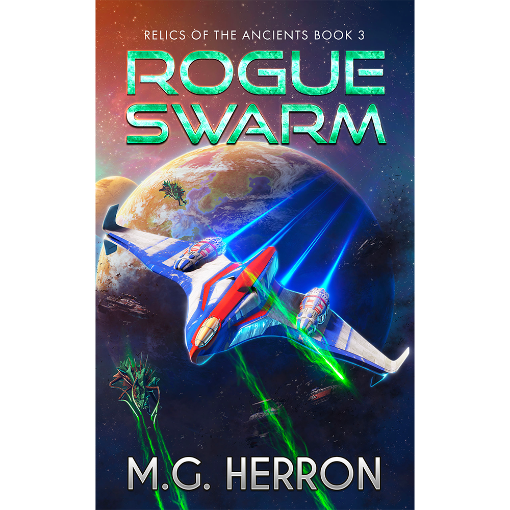 Cover image of Rogue Swarm by M.G. Herron