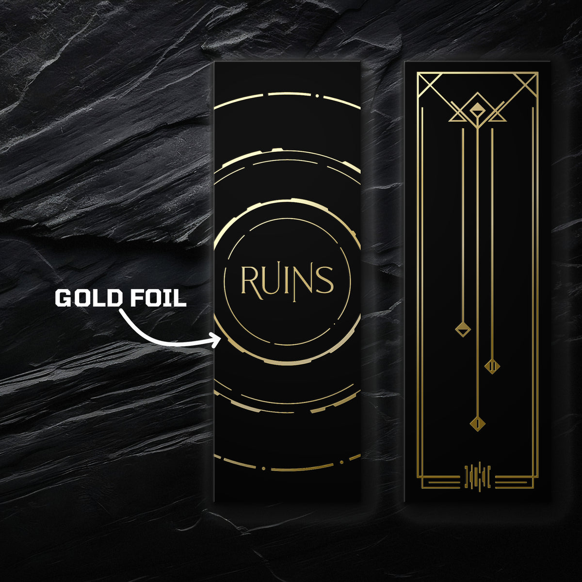 Bookmark in Ruins (A Space Opera Anthology) theme

Pointing to a detail "Gold foil"