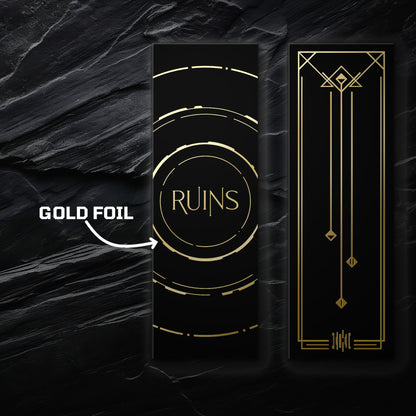 Bookmark in Ruins (A Space Opera Anthology) theme

Pointing to a detail "Gold foil"
