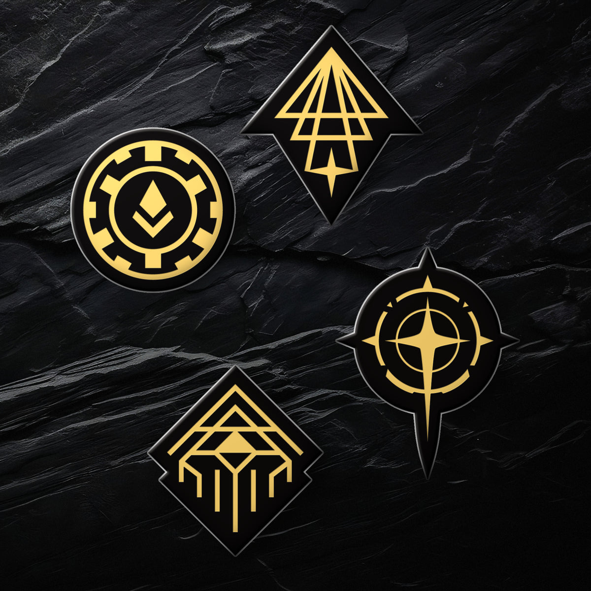 Four stickers in Ruins (A Space Opera Anthology) theme