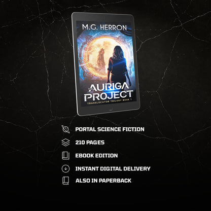 The Translocator Trilogy book 1 The Auriga Project reading experience:
Portal science fiction
210 pages
ebook edition
instant digital delivery
also in paperback