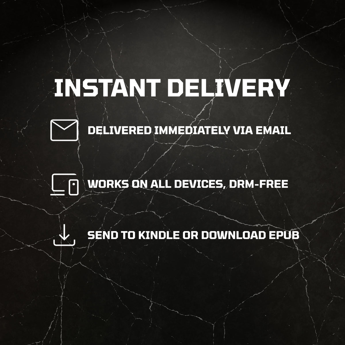 Instant Digital Delivery
Delivered immediately via email
Works on all devices, DRM-FREE
Send to kindle or download epub
