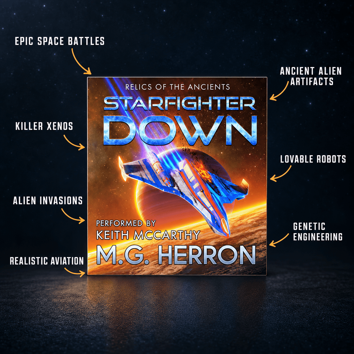 Book 1: Starfighter Down (Audiobook) - MG Herron Books
