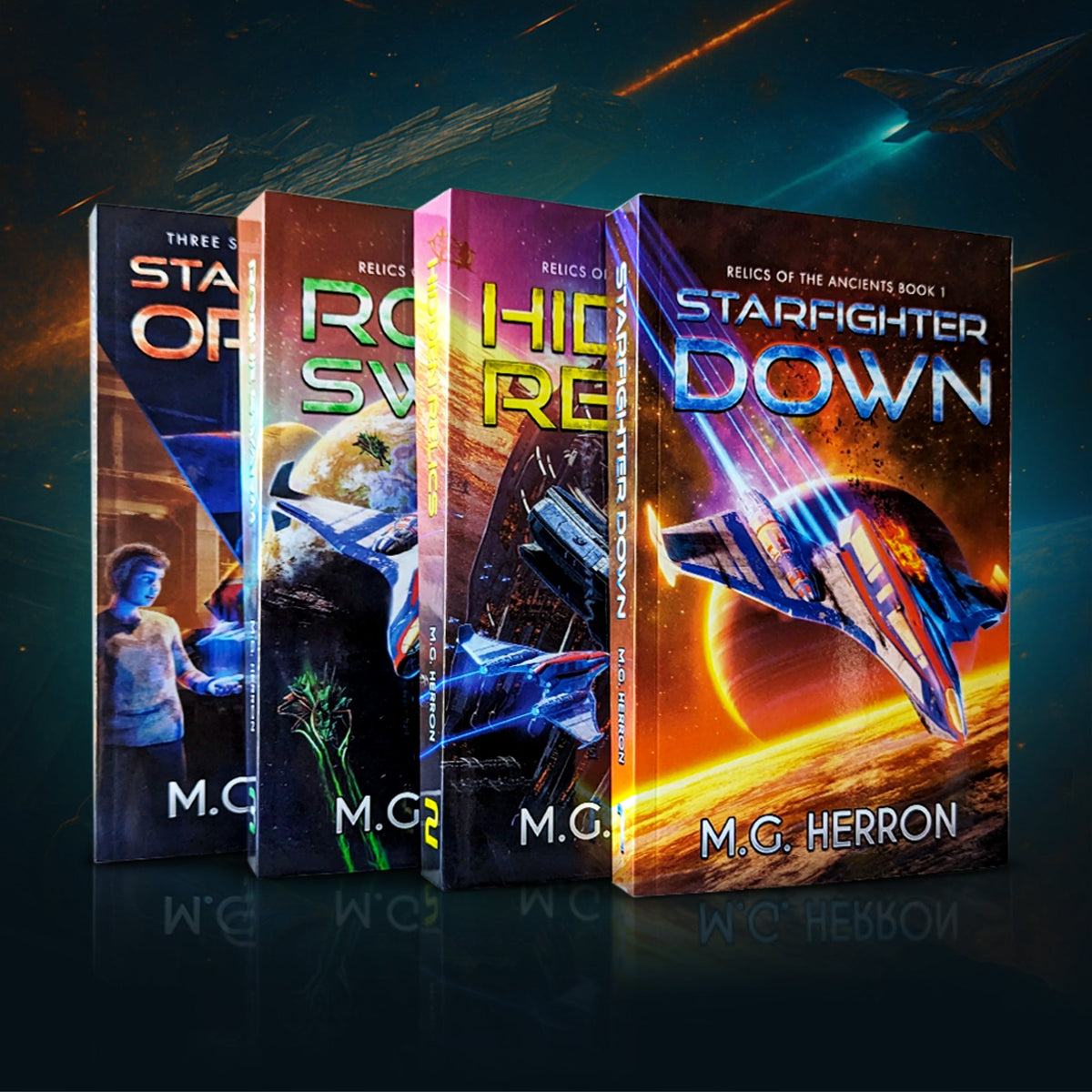 Multi-Series Paperback Bundle: Relics of the Ancients + The Translocator Trilogy + The Gunn Files - MG Herron Books