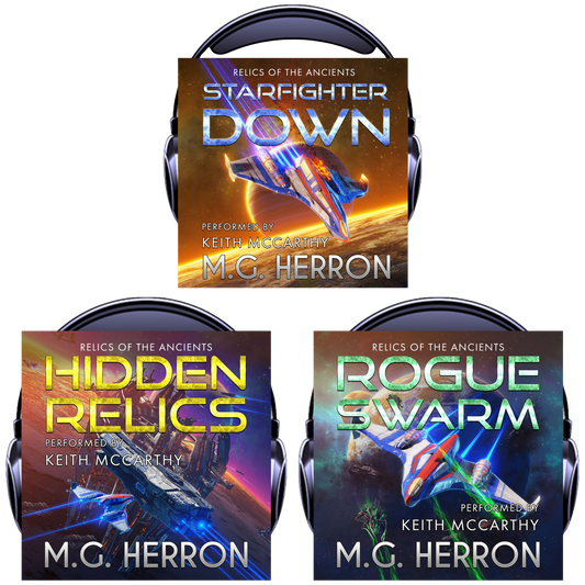 Relics of The Ancients Book 1-3 Cover Images in Audiobook Format by M.G. Herron