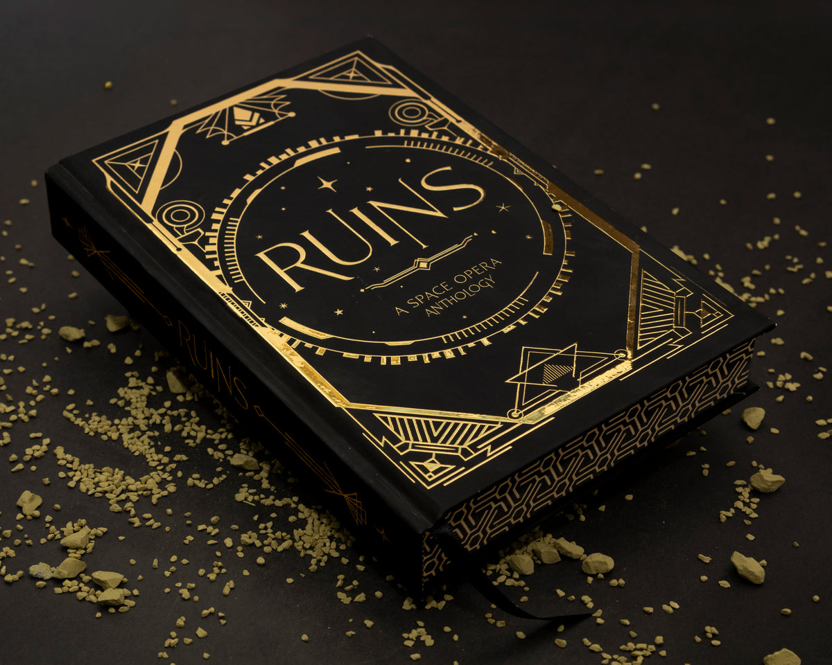 Ruins in gold foiled hardback