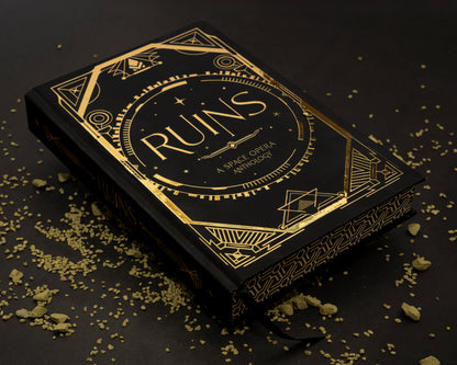 Ruins in gold foiled hardback